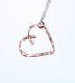 Small Copper Heart Pendant Necklace - UK Free Post - Image 3