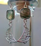 'Sail Away' sailing boat and labradorite dangle earrings