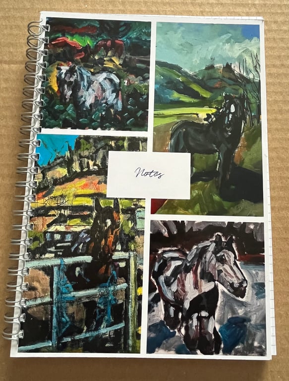 Note pad for notes Horse scenes from original artwork 