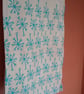 Plant Dyed Retro Starburst Block Printed Silk Noile Scarf