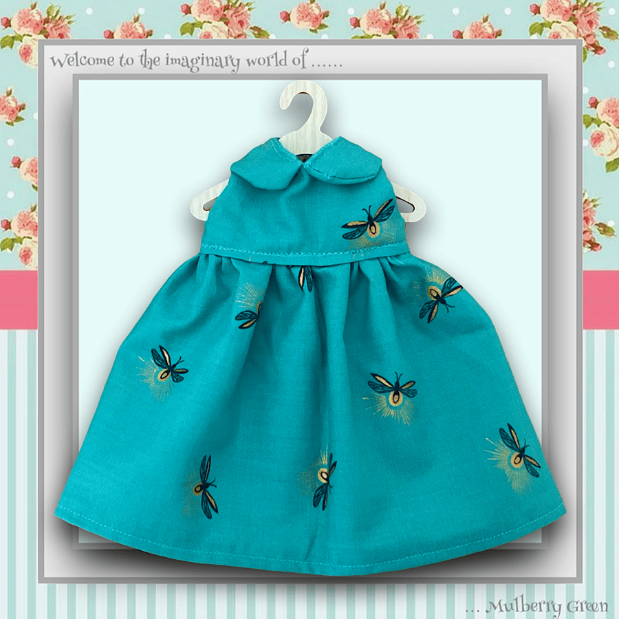 Reserved for Julie - Turquoise Butterfly Dress 