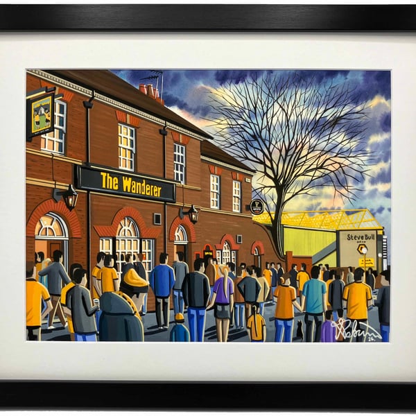 Wolverhampton Wolves, Retro Molineux Framed, Football Art Print 14" x 11" Frame 