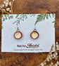 Handmade Ceramic Dangle Earrings: Cappuccino Glaze, Foraged Bristol Clay - Image 7
