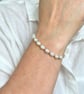 Freshwater Pearl Bracelet, Gold Stainless Steel  - Image 2