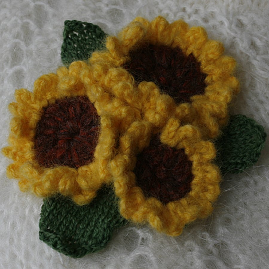 +Sunflowers - brooch+