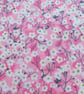 Liberty Tana Lawn Fabric 10 x 15 inch Piece - MITSI VALERIA Pink Floral Pansy - Image 1