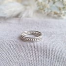 Simple sterling silver ring stack, minimalist skinny stacking rings