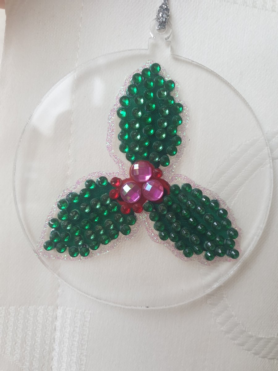 Christmas hanging tree decoration- holly