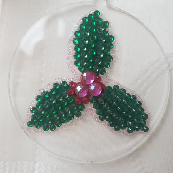 Christmas hanging tree decoration- holly