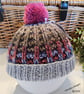 Designer Hand Knitted Soft Baby Beanie Hat with Merino Wool 0-3 months - Image 2