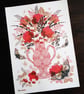 Red Rose Display A3 Art Print - Image 1