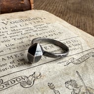 Sterling Silver Herkimer Diamond Crystal Ring 