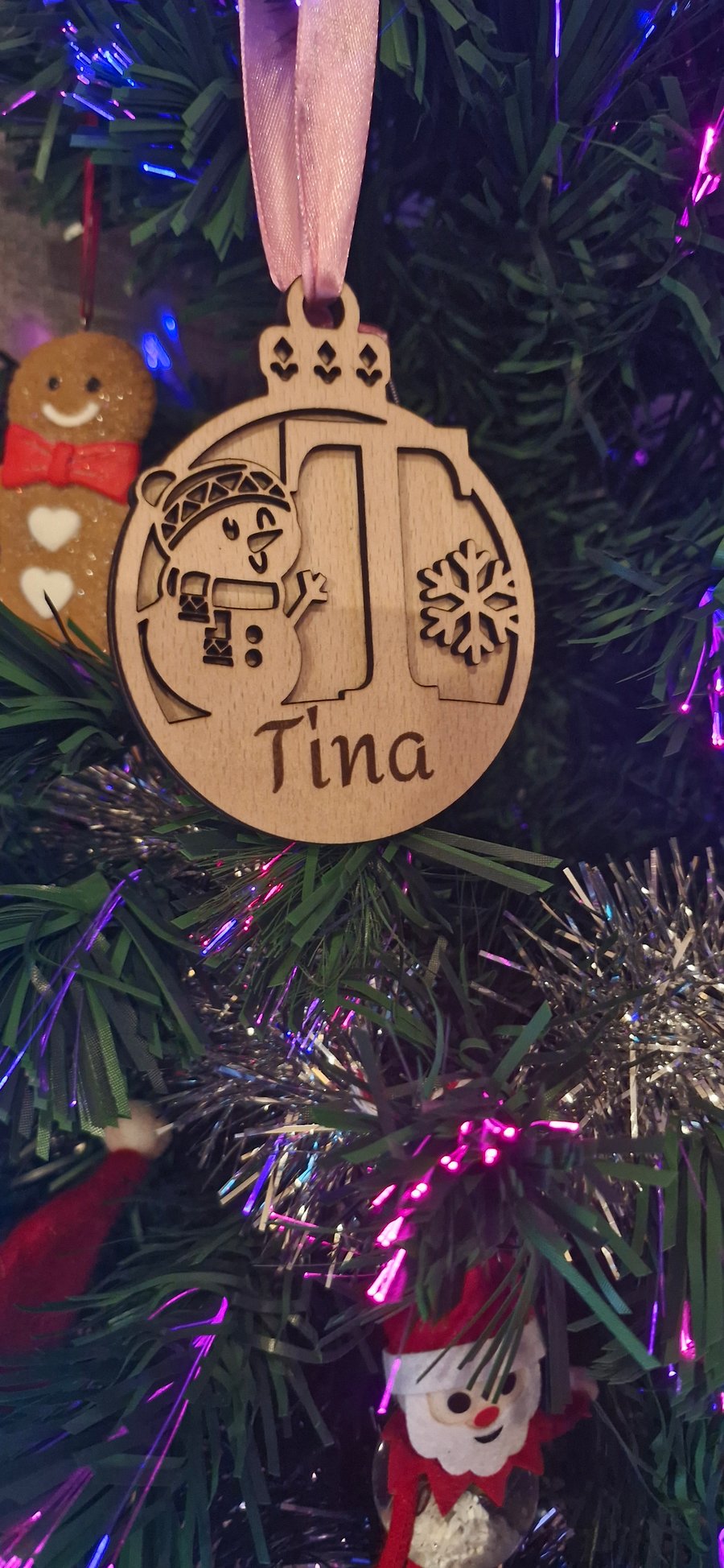 Wooden Alphabet Bauble 