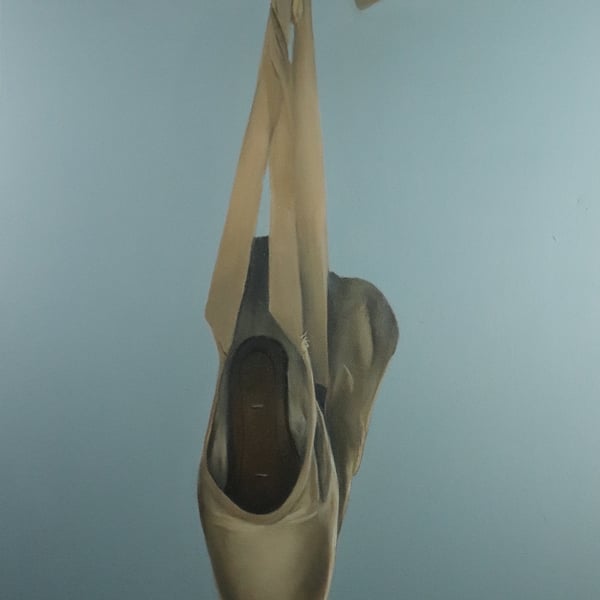 Ballerina Shoes Painting, Figurative Art Print by Alex Jabore