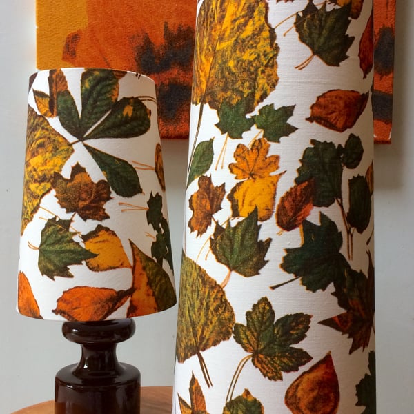 Autumn Leaves AUTOMNE French Vintage fabric Lampshade