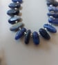 Sodalite and Crystal Beaded Bracelet with Sterling Silver - Image 2