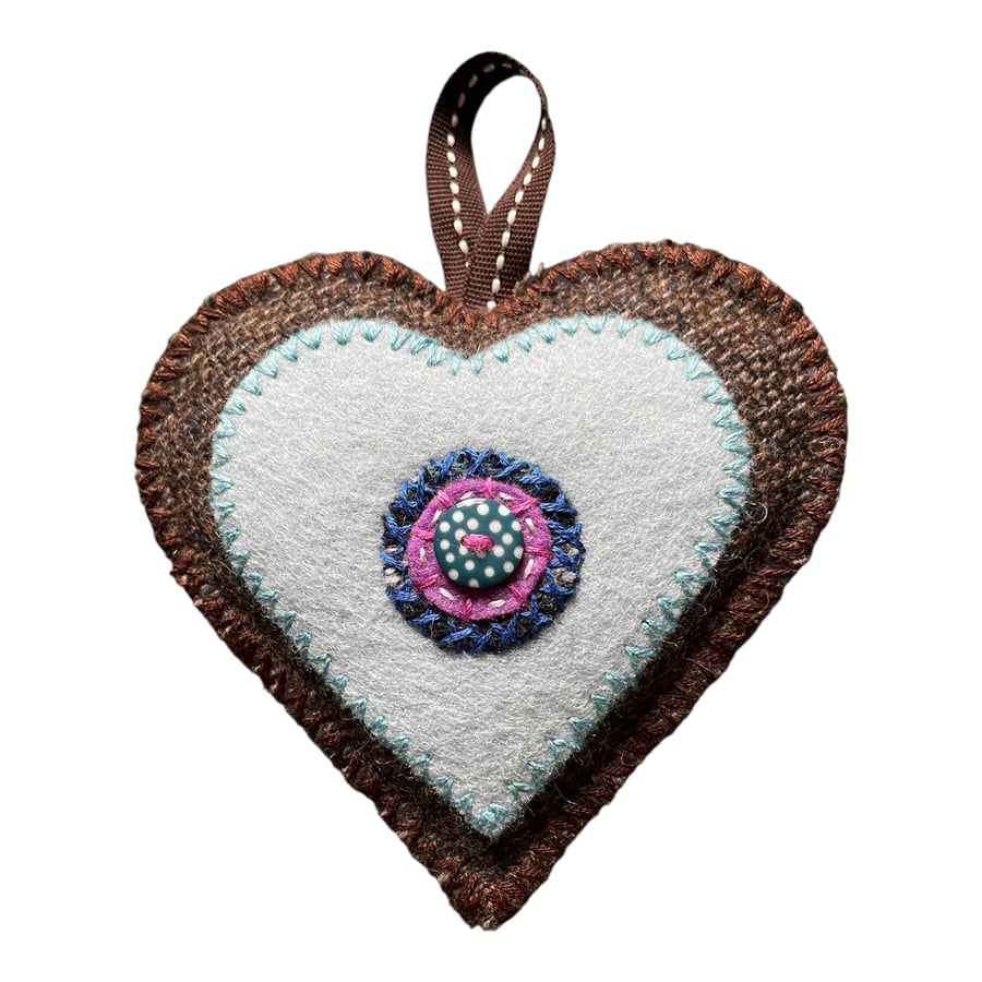 Lavender filled heart ( FH16)