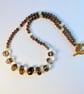 Smoky Quartz Necklace With Yellow Swarovski Crystals - Handmade In Devon - Image 4