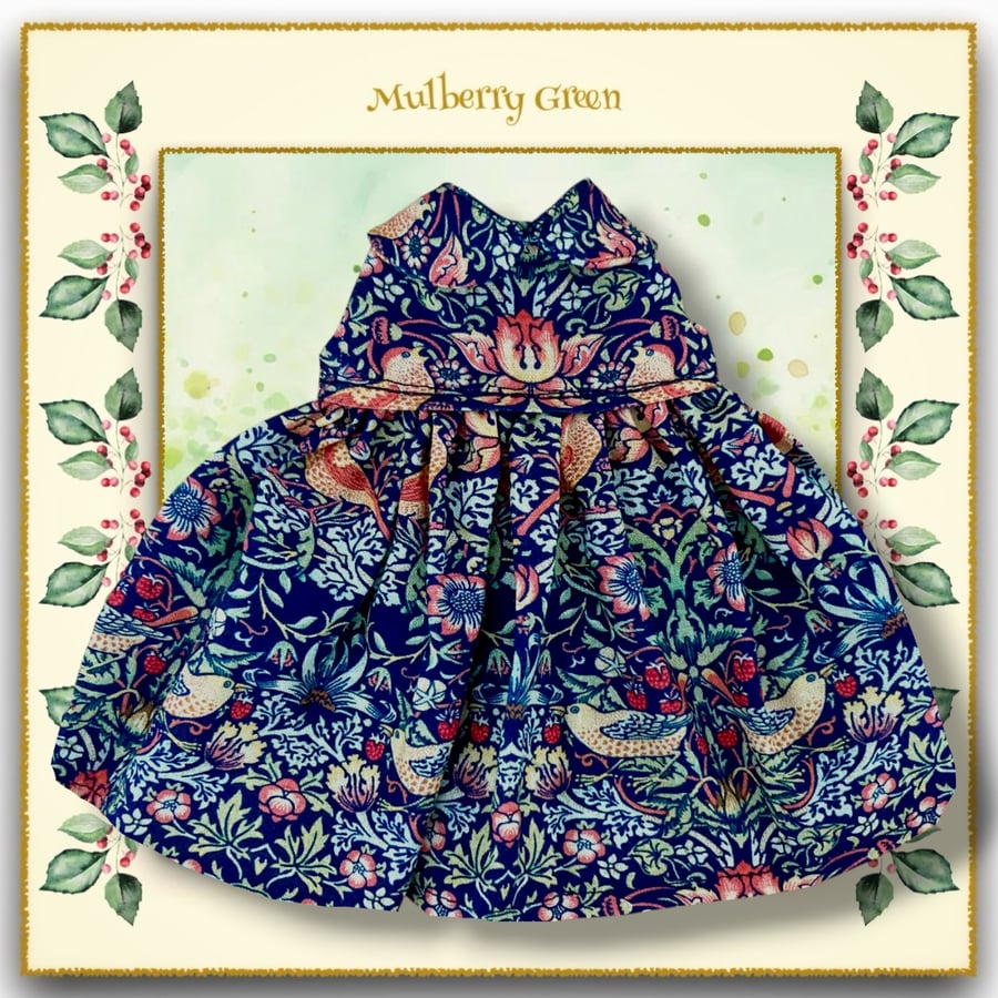 Navy Blue William Morris Dress 