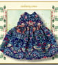 Navy Blue William Morris Dress 