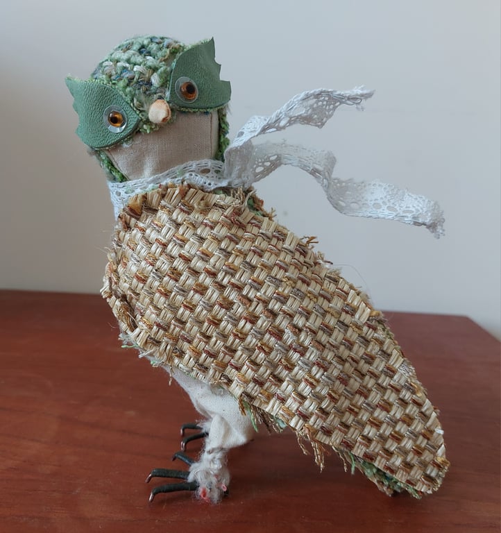 Quirky Hawk Fabric Soft Sculpture Ornament Decoration
