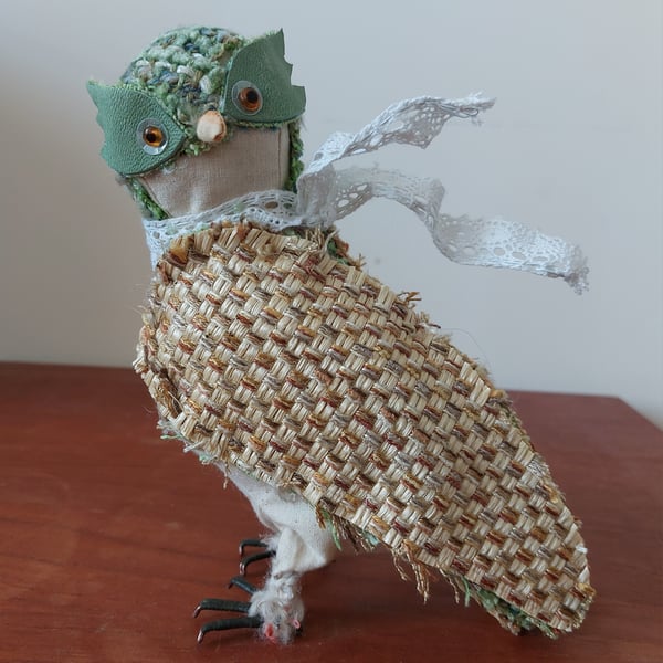 Quirky Hawk Fabric Soft Sculpture Ornament Decoration