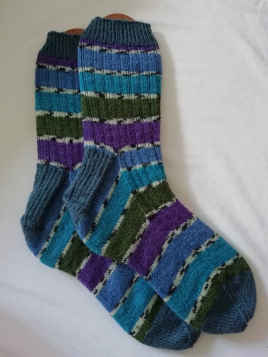 Socks, Hand knitted, LARGE, size 9-11