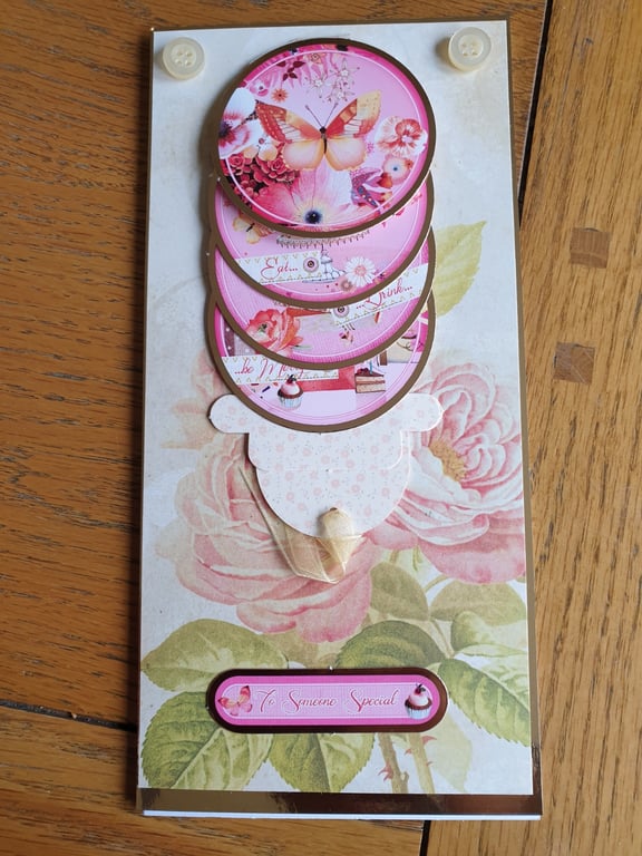 Eat, drink and be merry waterfall card