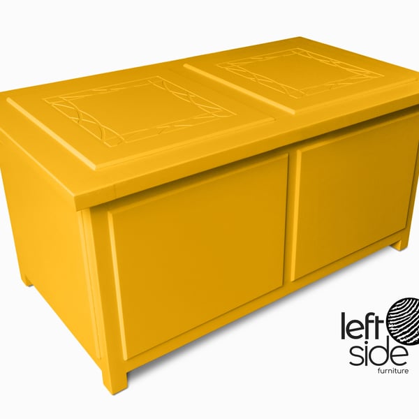 Large Wooden Chest, Painted Storage Trunk Toy Box Chest - Colour Options