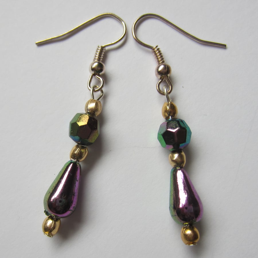 SALE Sparkly Bead Dangle  Earrings