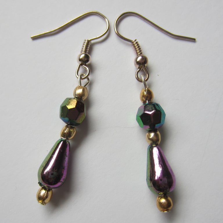 SALE Sparkly Bead Dangle  Earrings