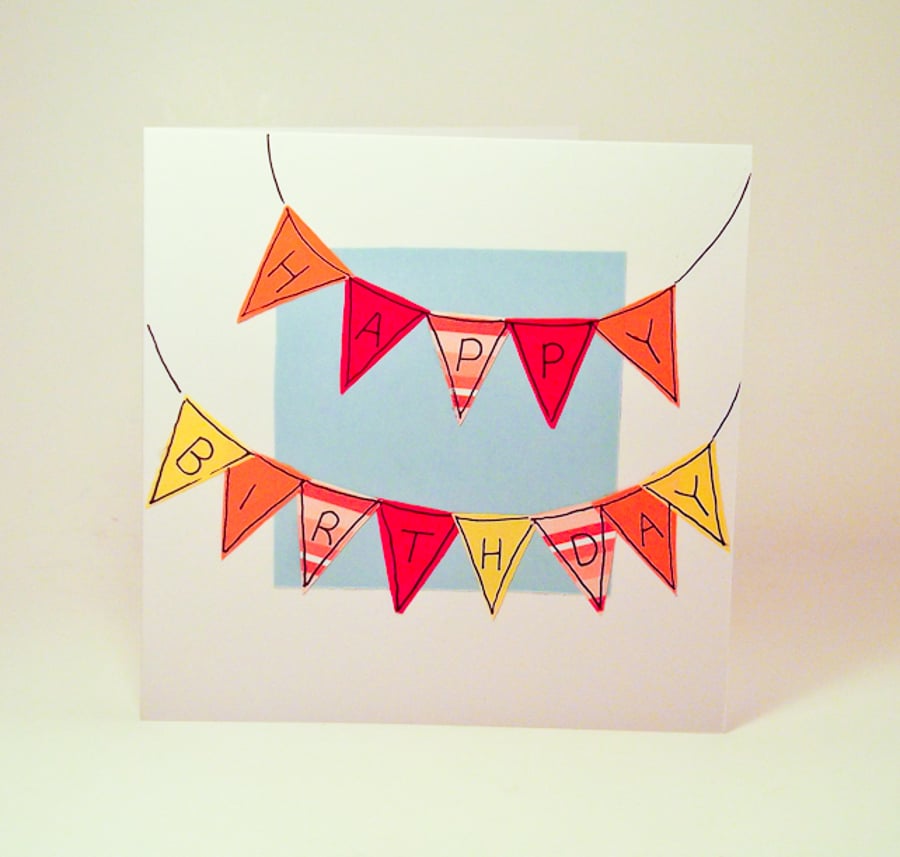 Greeting Card - Happy Birthday Bunting Greeting card