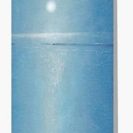 Moon over the sea blank card repro from an original painting cello free