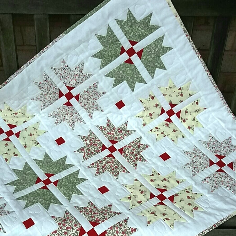 cross and crown baby quilt