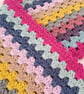Multicoloured Crochet Infinity Scarf - Handmade - Granny Stripe - Image 2