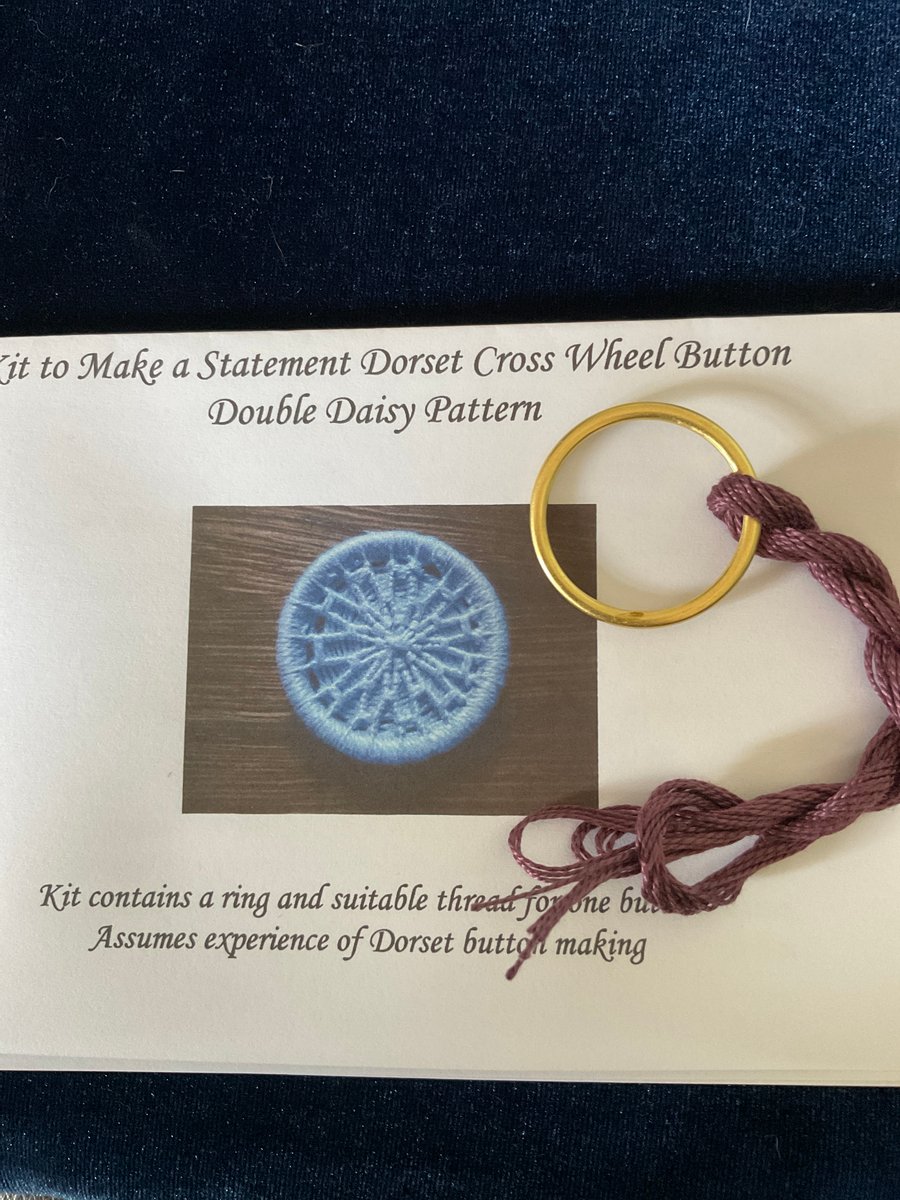 Kit to Make a Statement Dorset Button, Double Daisy Design, Grape