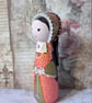Anne Boleyn wooden peg doll