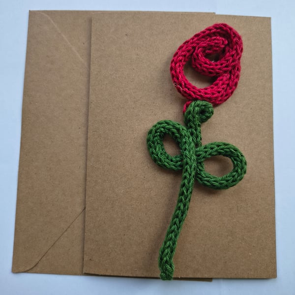 knitted cotton yarn cards - birthdays, 2nd wedding anniversary FREE POSTAGE