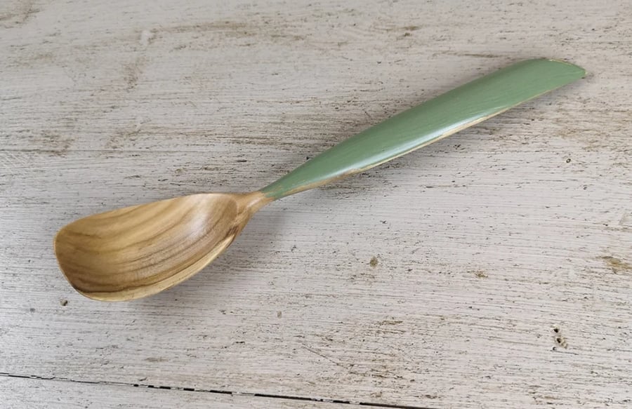 Hand Carved Rustic Wooden Eating Spoon 0036