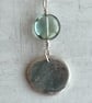 Hand made sterling silver pendant with fluorite bead. - Image 5