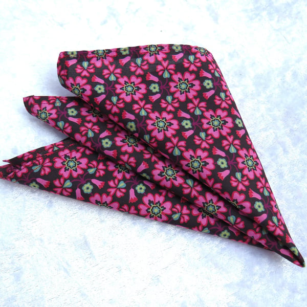 Gents handkerchief, made from Liberty Tana Lawn, pocket square