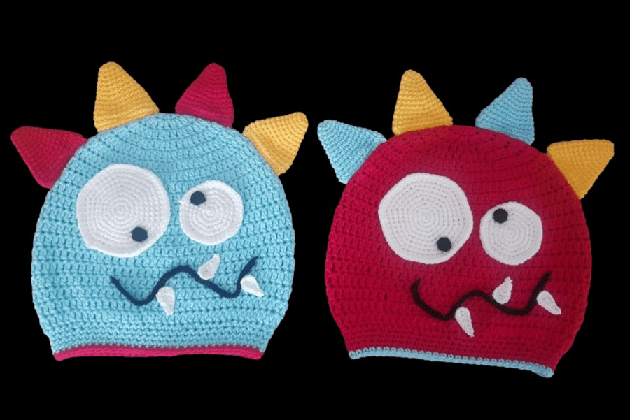 Crochet Monster Headrest Covers