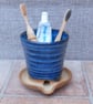 Cutlery and utensil drainer toothbrush holder stoneware pottery handmade   - Image 3