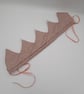 Crown - light pink velvet with white bells.  - Image 3