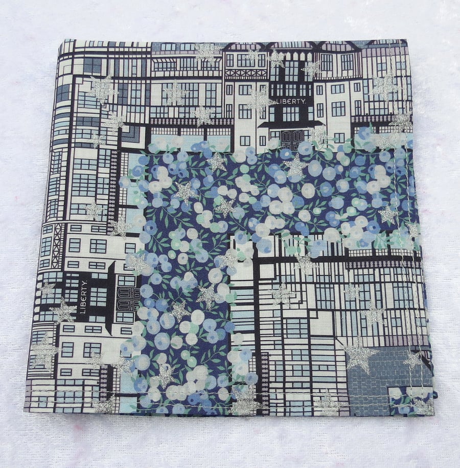 Liberty Tana Lawn handkerchief, ladies handkerchief, London, organic, festive