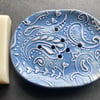 Handmade Ceramic Paisley Soapdish