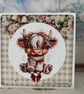 Holidays - Set of 4 Highland Cow Christmas Cards - C290 - Image 3