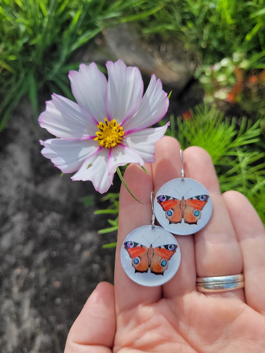 Peacock Butterfly Earrings