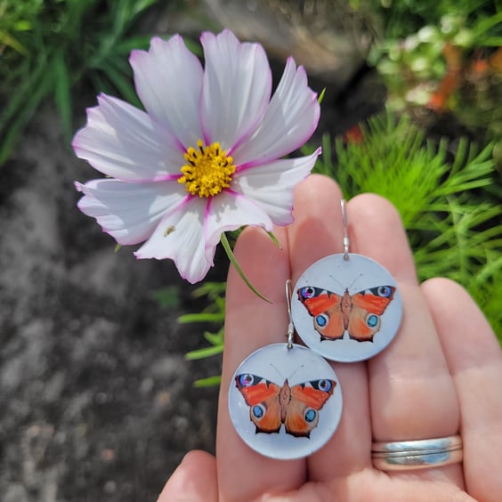 Peacock Butterfly Earrings