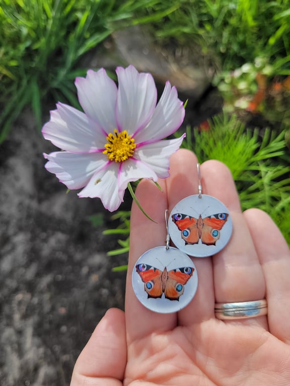 Peacock Butterfly Earrings